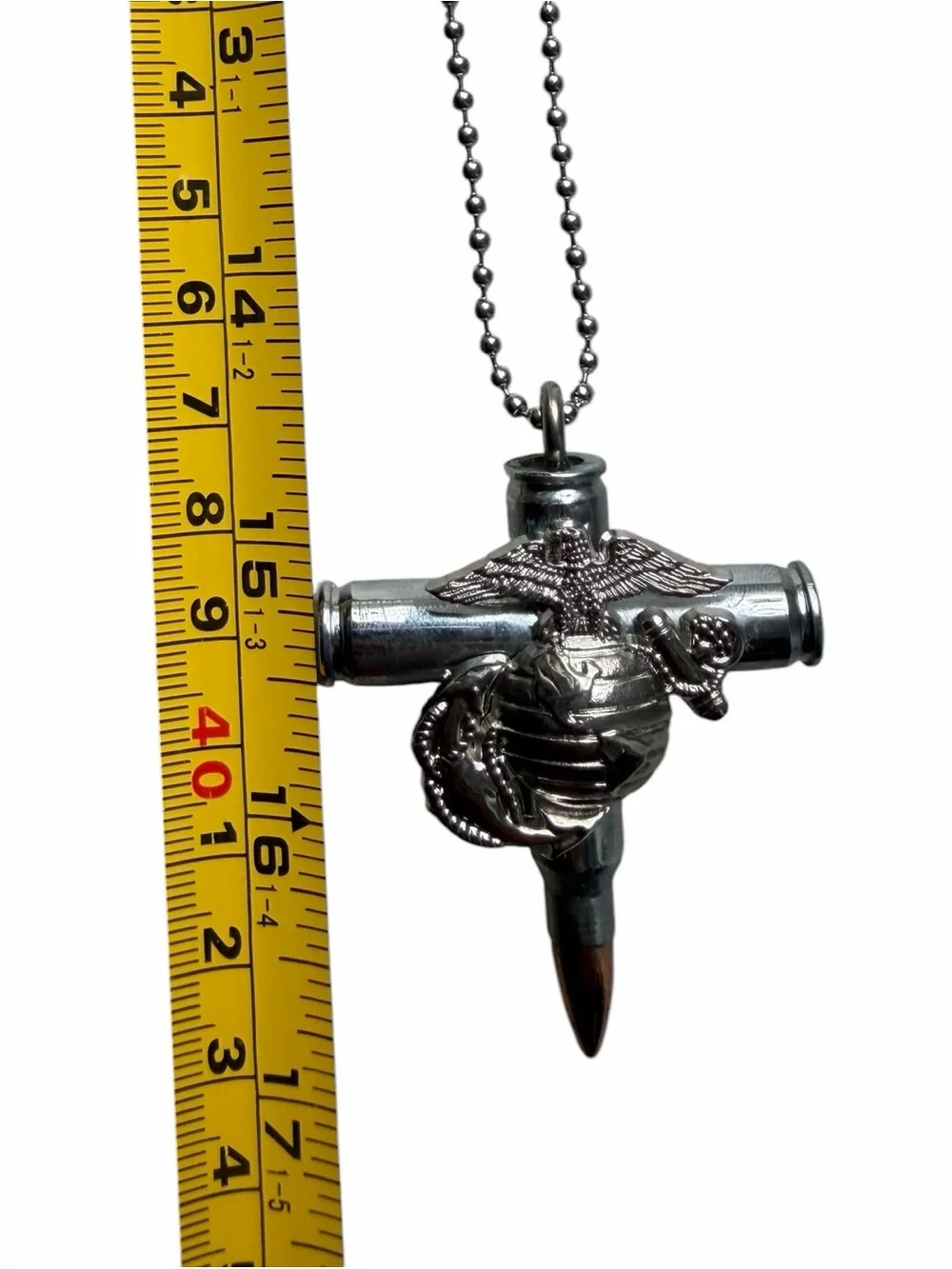 Stainless steel Marine necklace Cross Military Gift